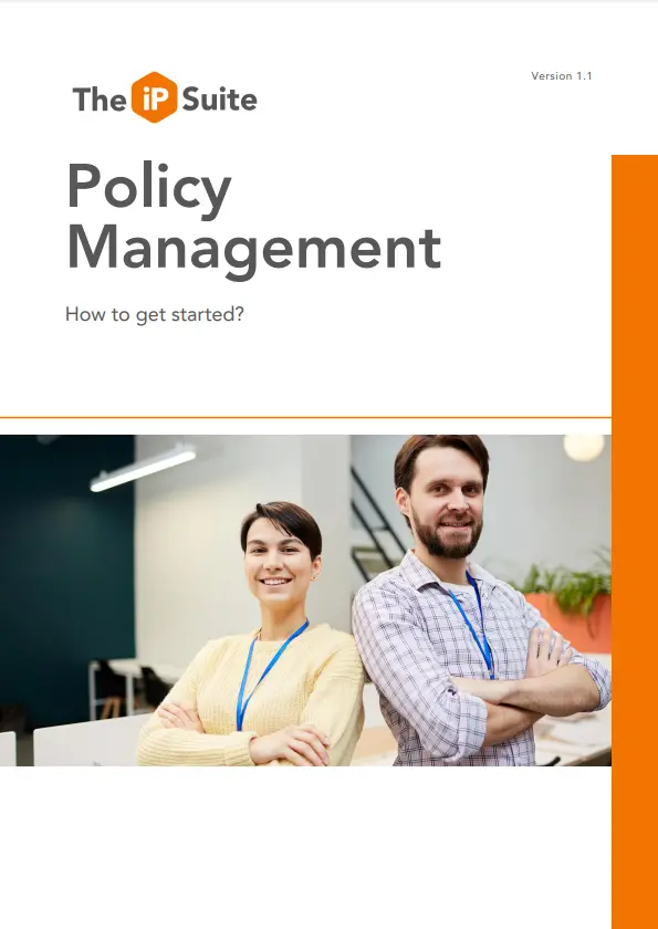 First page of Policy Management Brochure